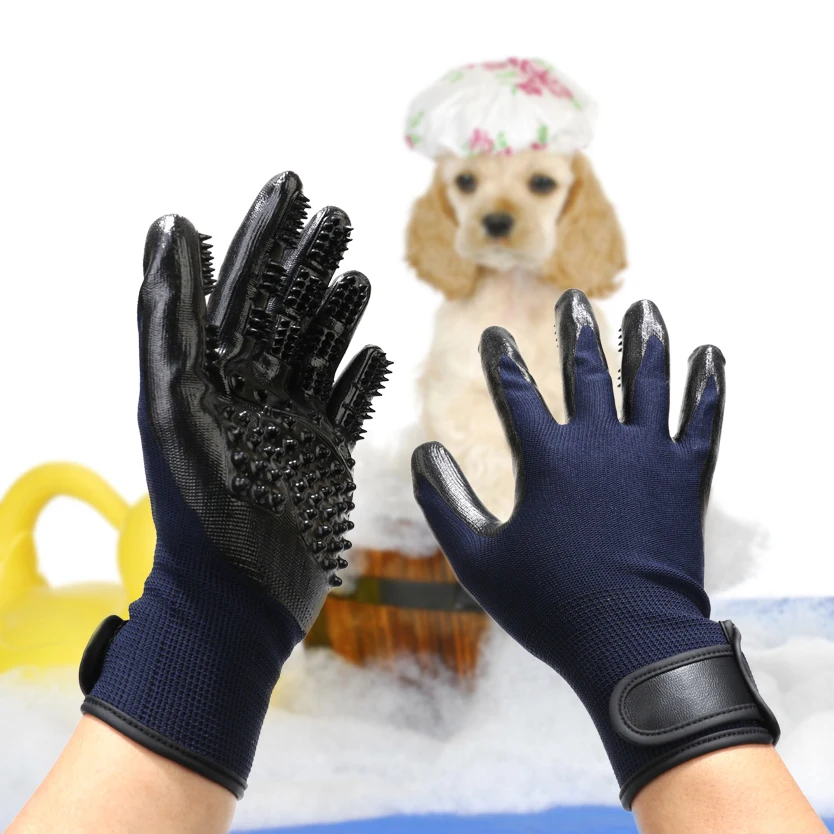 Dog Cat Bath Grooming Washing Clean Massage Glove Fur Cleaning Pet Hair Brush