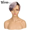 Trueme U Part Lace Wigs For Women Remy Brazilian Human Hair Ombre 613 Blonde Purple Fashion Pixie Cut Short Bob Lace Front Wigs ► Photo 3/6