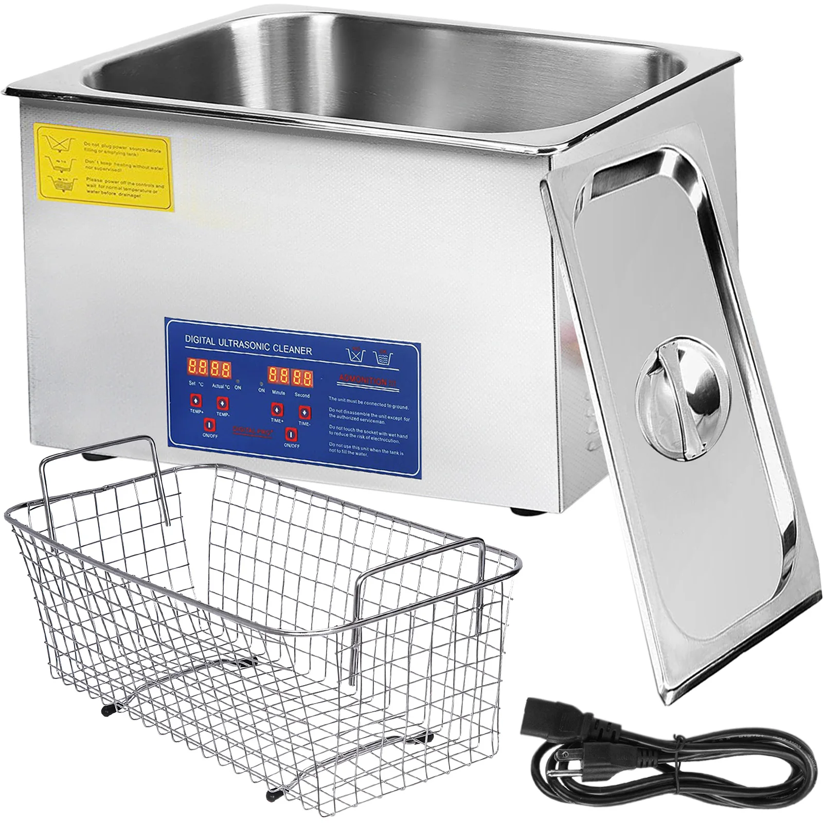 VEVOR 1-30L Ultrasonic Cleaner with Heater Timer for Dental Sonic Cleaner Bath Glasses Jewelry Watch Ultrasound Cleaning Machine
