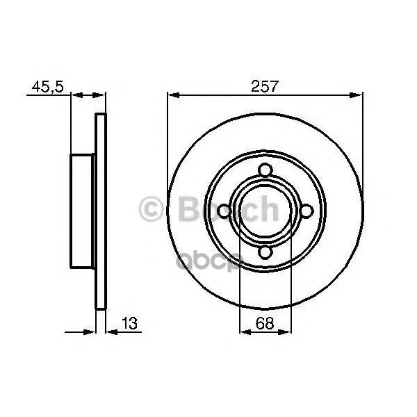 Тормозной Диск 0986478016 Bosch арт. 0986478016