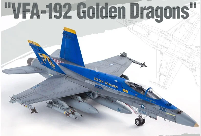 F/A-18 C Hornet Перевозчик самолета "VFA-192 золотой дракон" Сборная модель игрушки