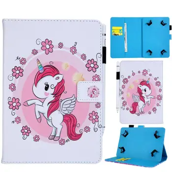 

Protective Case for Apple iPad Pro Air Mini 6th 7.9 9.7inch 360 Degrees Rotating Flip PU Leather Cover Auto Sleep Wake Unicorn