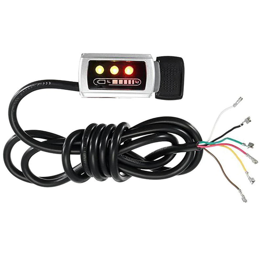 

36V Electric Bike Scooter Handlebar Speed Battery Capacity Indicator Accelerator Thumb Throttle Speed Control