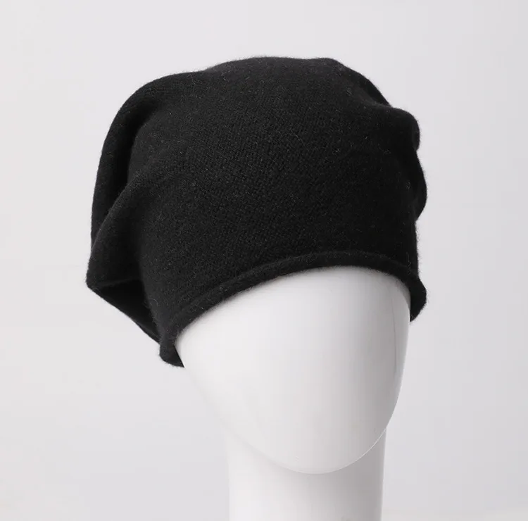 Naizaiga кашемировая вязаная женская шапка 99% кашемир без шапки скрученная женская зимняя теплая шапка, SN266 - Цвет: 2