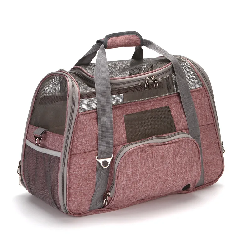 

High Quality Dog Bag Carrier Foldable Breathable Mesh Portable Travel HandBag For Small Dogs Single Shoulder Outgoing Pet Bags