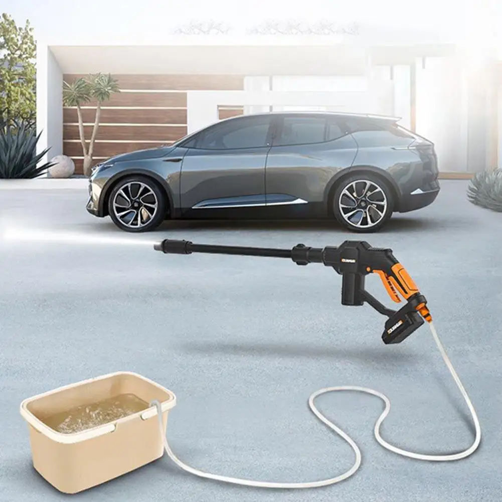 Wireless Handheld Automobiles Wash Gun High Pressure Car Washer Snow Foam Water Power Cleaner Multifunctional Nozzle