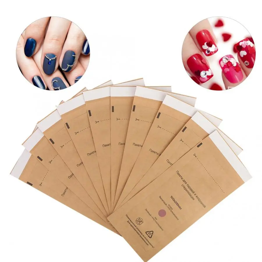 

10Pcs Disposable Sterilization Cosmetics Nail Tool Bag Disinfection Machine Accessory Disinfection Bag