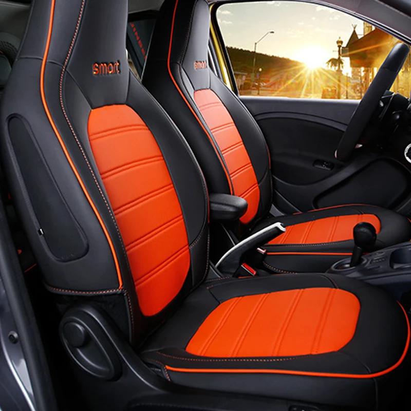  Car Seat Protection Cover For Mercedes Smart 453 forfour Leather Full Wrap cushion Interior Decorat - 4000133529742