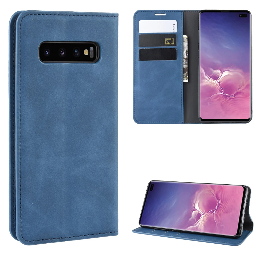 S10plus Auto Switch Leather Case For Samsung Galaxy S10 Plus G975 Flip Wallet Book Cover Black Sc 04l Scv42 Sc 05l G975f S10 Wallet Cases Aliexpress