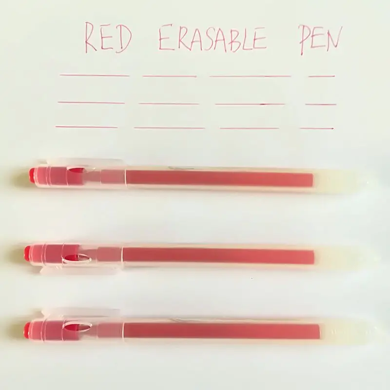 

Heat Erasable Pen 0.7mm Unisex Magic Iron Erasable Pen 3pc Red Gel Ink Pen Stationery Office School Supplies Friction Pen Cute