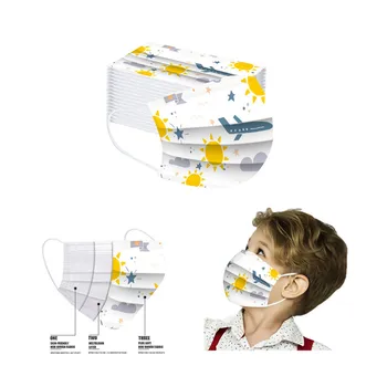 

50PC New Disposable Cute Children Printing Pattern Mask Children Disposable Mask breathable maske mascarillas Face Mouth Mask