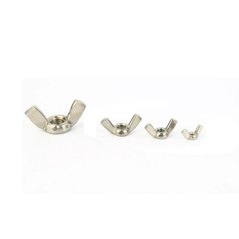 Size: M6 Nuts M3 M4 M5 M6 M8 M10 M12 304 Stainless Steel Butterfly Claw Sheep Horn nut Ingot Screw Cap Wing Nuts - 2pcs 