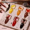 Vendeeni Tortoiseshell Glass Gel Nail Polish Semi Permanent UV Gel Nail Polish Soak Off Milk Tea Caramel Gel Amber Varnishes 1