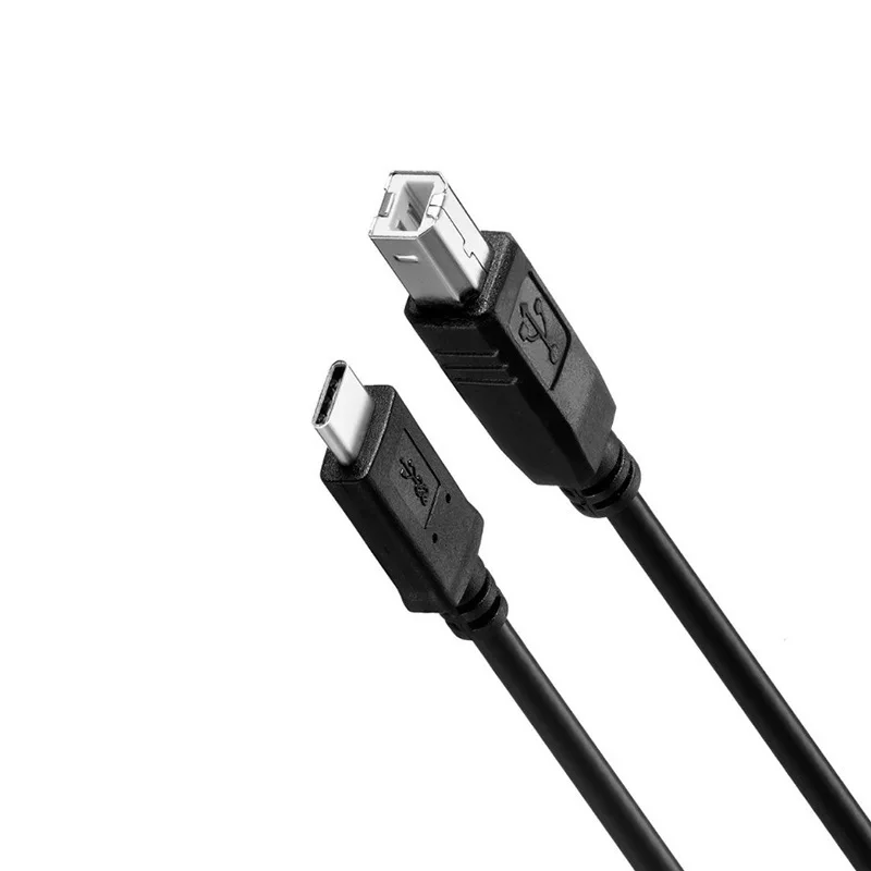 

1m 2m USB Data Cable USB 3.1 Type C Male Connector To USB 2.0 B Type Data Cable for Smart Phone Printer Hard Disk