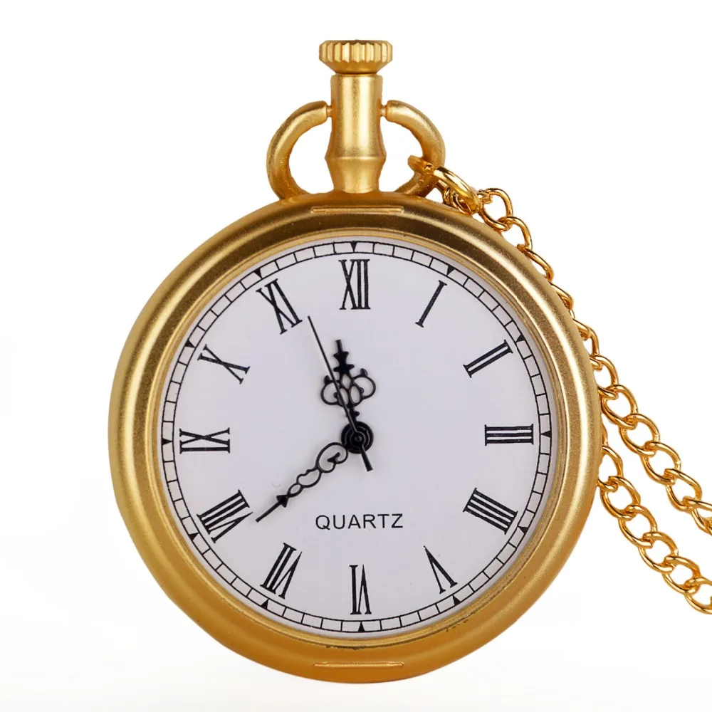 Ретро золотые модные стимпанк кварцевые карманные часы из нержавеющей стали кулон цепь подарок для мужчин женщин друг