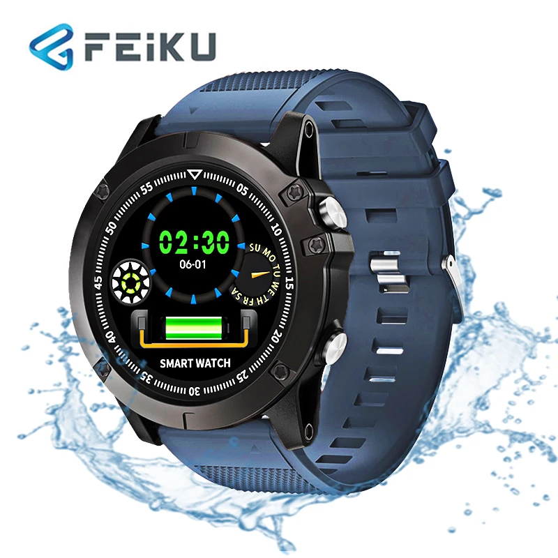 

FEIKU IP68 waterproof SW002 Bluetooth watch 4.0 smart watch heart rate T1 Tact smart blood pressure luminous dial