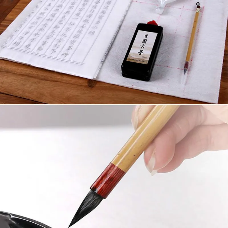 ������ �Ӹ� Ķ���׶��� �귯�� Caligrafia Wolf Hair Brush Pen for Cursive Script Chinese Painting Regular Script Writing Brush