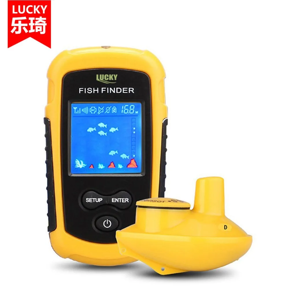 

LUCKY FFW1108-1 Wireless Sonar Fish Finder 40m Depth Range Ocean Lake Sea Fishing Water Resistant Fish Detector Drop Shipping