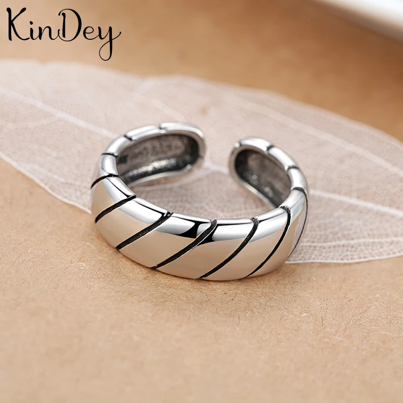 Kindey Punk Personality Silver Color Smooth Round Rings For Women Engagement Jewelry Girls Open Finger | Украшения и аксессуары