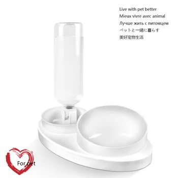 

Double Bowl Drinking Raised Stand Dish Bowls With Pet Supplies Pet bowl Feeder Bowl Dog bowl Cat Food Water bowl Fountain