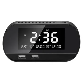

Digital Table Desktop Table Clocks USB Charge LED Alarm Clock LED Display Voice Control Electronic Snooze Backlight