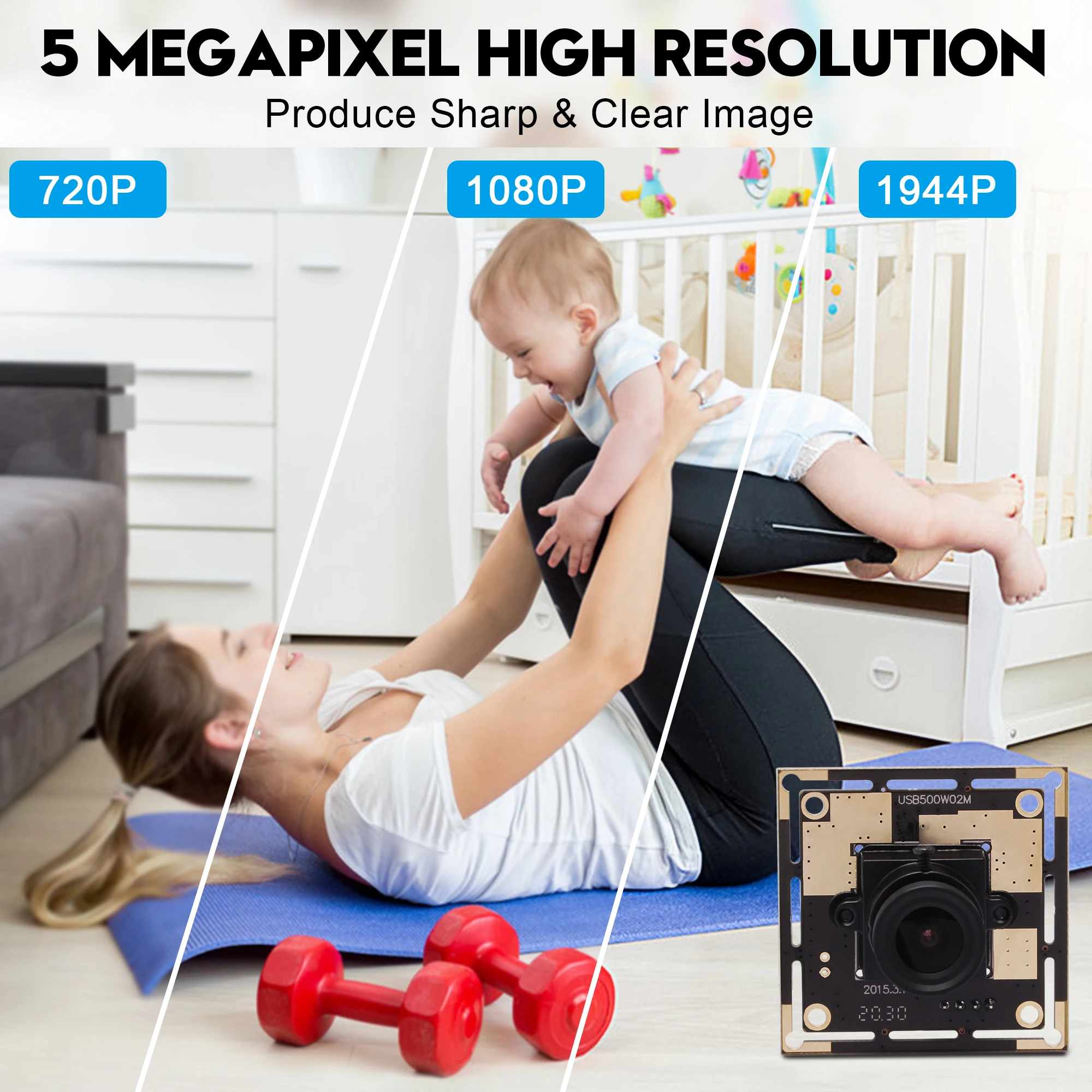 USB 2.0 ȵ̵ ELP-USB500W02M-L36  USB ī޶, 2592x1944 Cmos OV5640, 5 ް ȼ