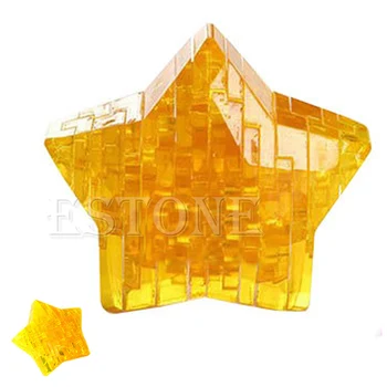 

3D Star Shaped Crystal Puzzle Jigsaw Model Diy Intellectual Toy Gift Furnish