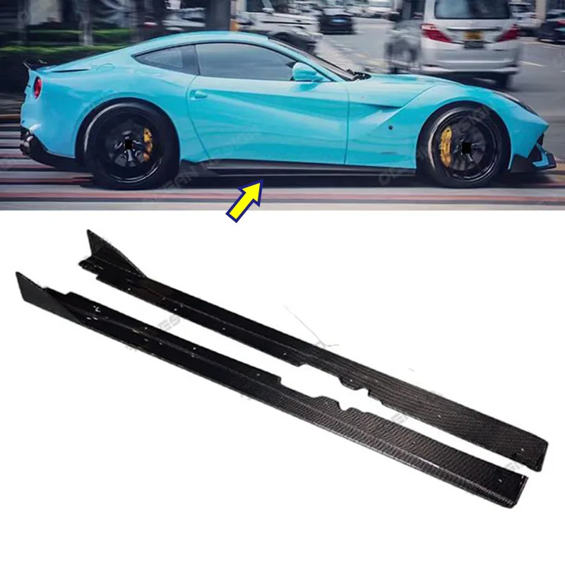 

Fit For 2012 2013 2014 2015 Ferrari F12 Berlinetta DM REAL Carbon Fiber OE-Style Side Skirt Underboard Kit