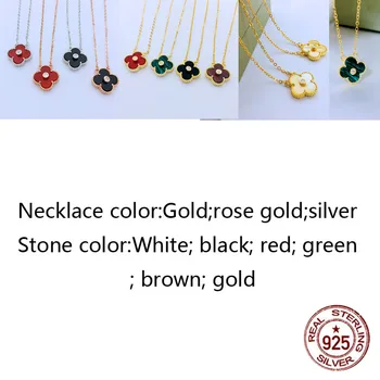 

925 sterling silver necklace personality fashion style four-leaf clover high-end style new jewelry girlfriend gift hot
