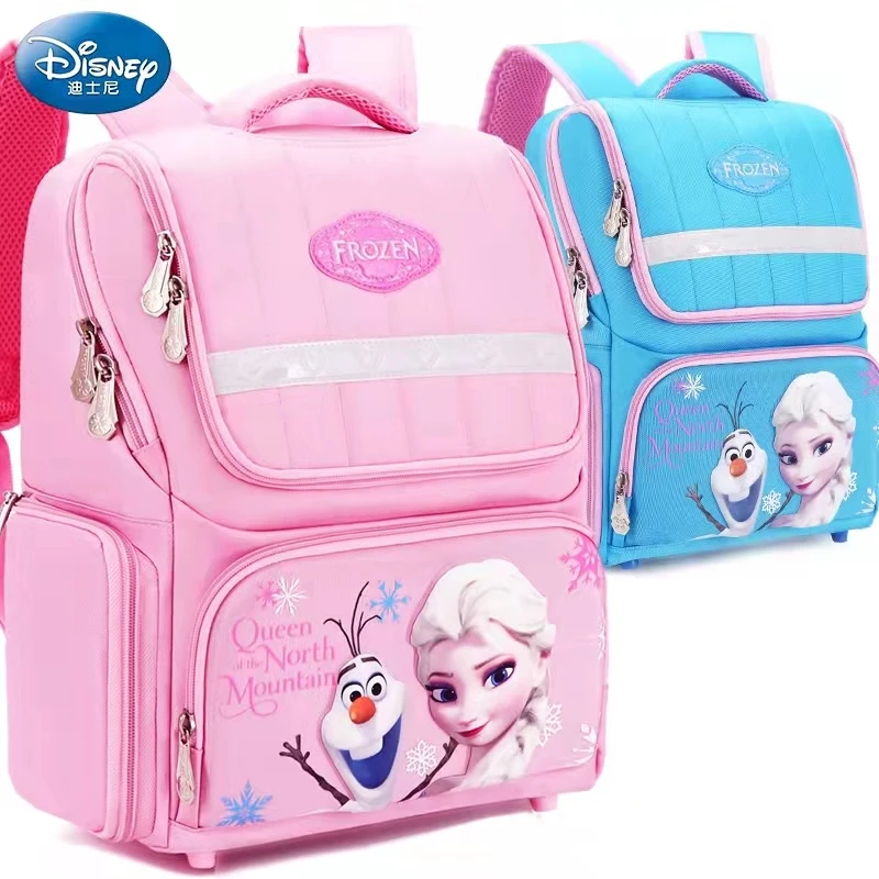 Disney Frozen Sofia School Bag For Girl Primary Student Shoulder Orthopedic Backpack Anna Elsa Grade 1-5 Large Capacity Mochilas