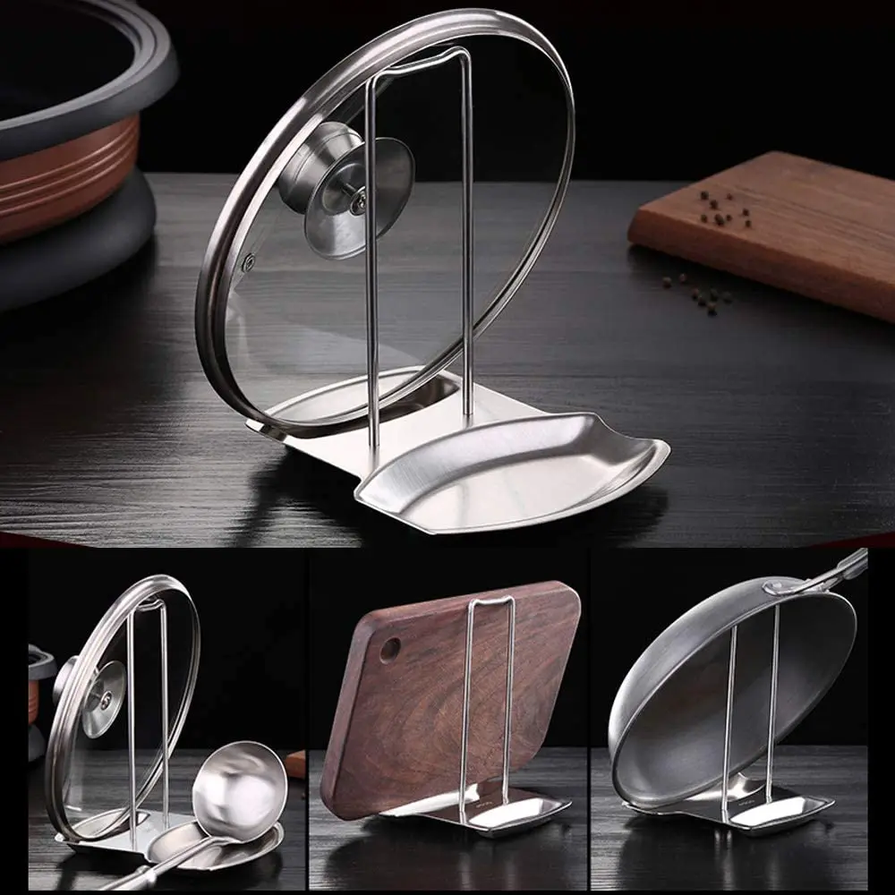 Stainless Steel Pot Lid Rack Detachable Pan Cover Shelf Kitchen thumbnail 3