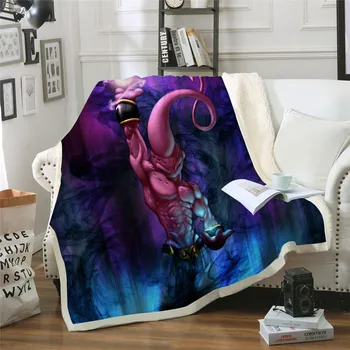 

Dragon Ball Monster Printed Velvet Plush Throw Blanket Bedspread for Kids Girls Sherpa Blanket S-321