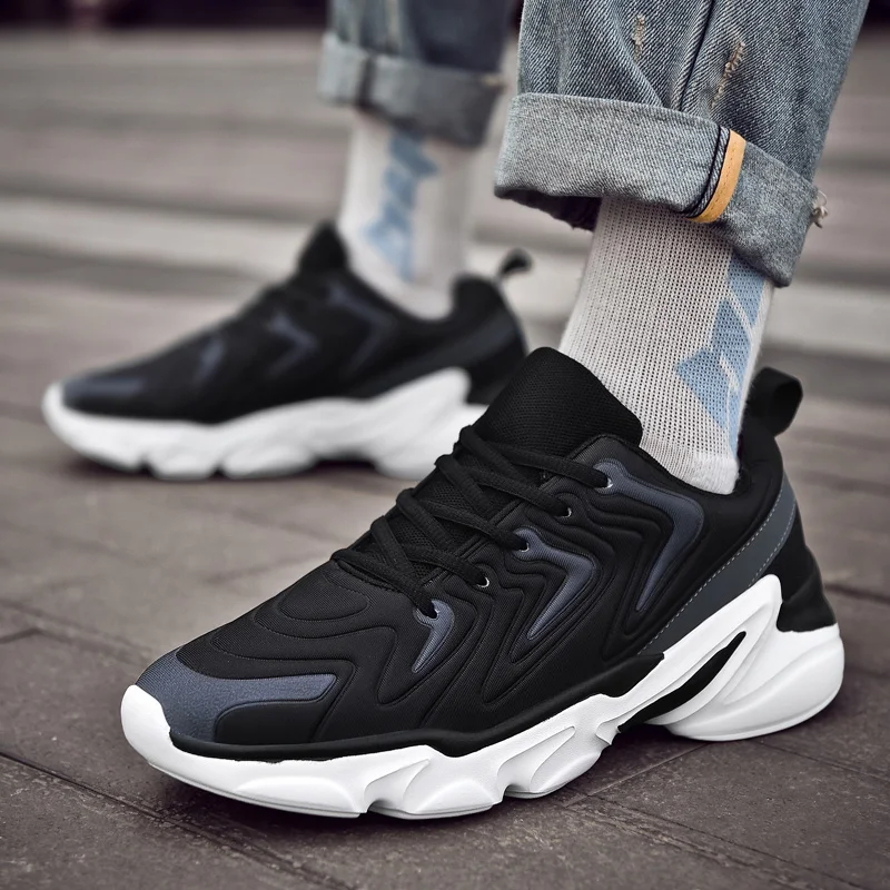 

.Men Casual Shoes Fashion Mens Sneakers Breathable Flying Weaving Mesh Lightweight Lace-up Shoe Outdoor Tenis Masculino Adulto