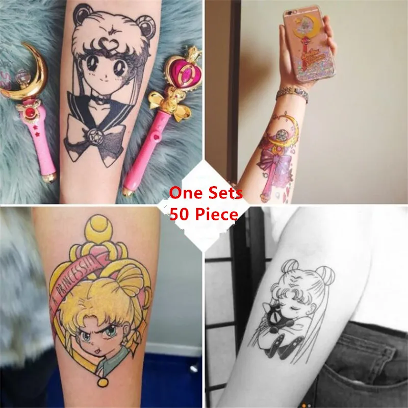 Горячая новинка японское аниме Сейлор Мун тату наклейка значок косплея