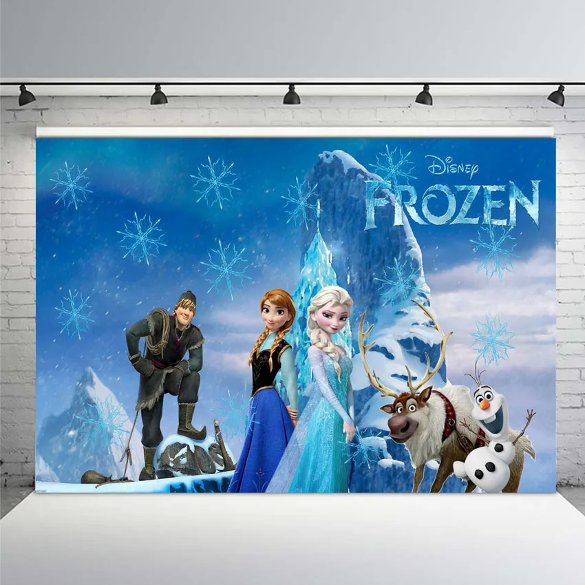 

MEHOFOTO Cartoon Frozen Elsa Princess Photography Background Photocall Baby Party Backdrop Children Photo Studio Customize