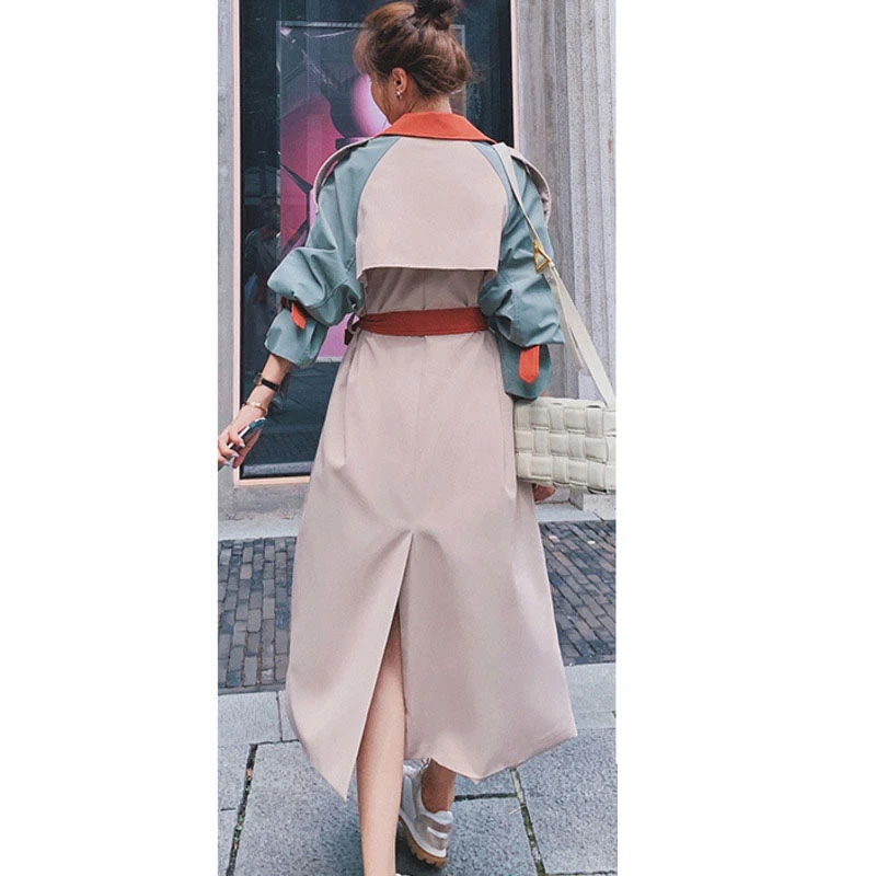 LANMREM 2020 Autumn patchwork contrast color