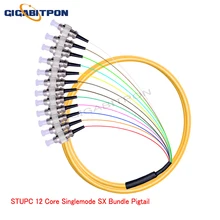 

5PCS st 12-core single-mode color pigtail FTTH 12 Core st/APC uPC SM 1m FTTH jumper fiber 12-core pigtail