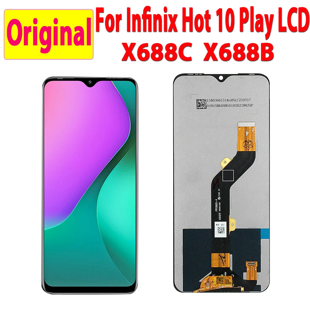 ЖК-дисплей 6 82 дюйма для Infinix Hot 10 Play сенсорный экран с дигитайзером Hot10 X688 x688D X688C X688B