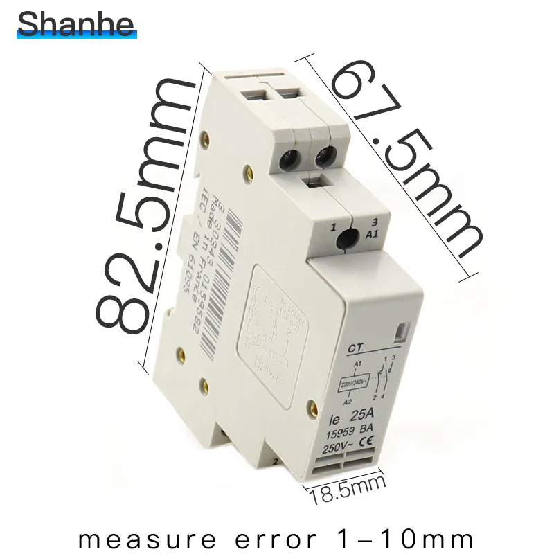 CT 2P 25A 250V din-рейка AC контактор для дома