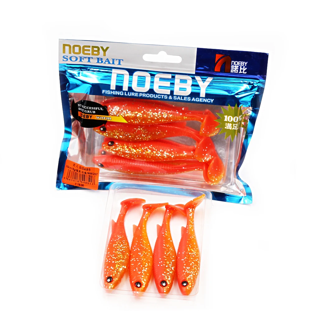 Noeby 5485 shad Приманка T образный хвост Мягкая 100 мм 8 г пластиковая приманка для