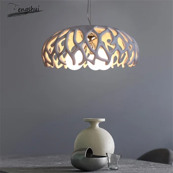 

Modern E27 LED Resin Pendant Lamp Nordic Minimalist Bird's Nest Lamps Cafe Decor Pendant Lights Study Children's Room Fixtures