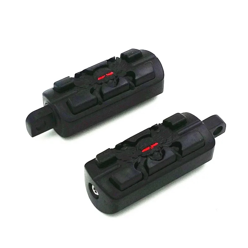 

2x Skull Foot Pegs Footrests Footpeg Support For Harley Bad Boy Electra Glide Breakout Male Mount