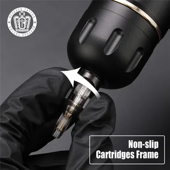 

BEAVECE New Professional Rotary Tattoo Pen Carved Embroidery Body Art Machine Original Brand Black Tattoo Needles） Convenient（No
