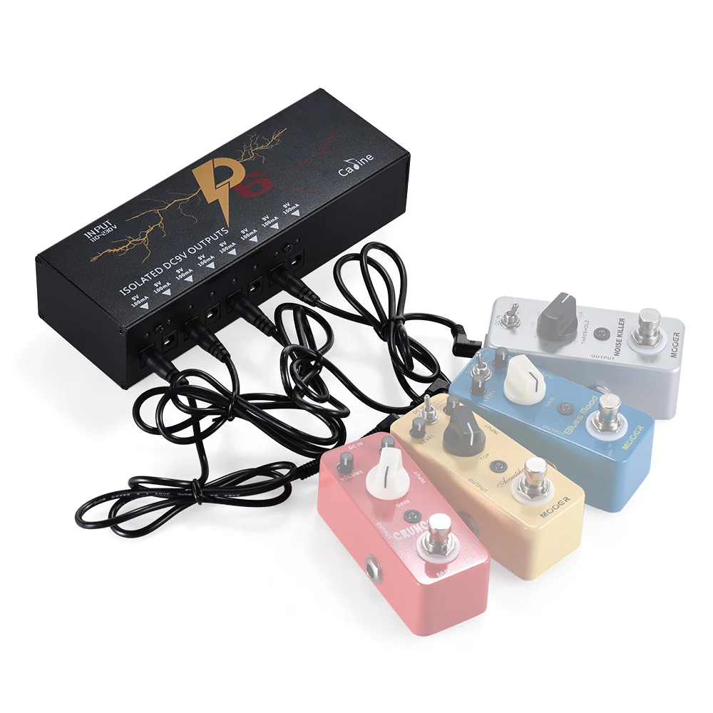 Caline P6 8 изолированный DC 9V выход Электропитание для гитары с защитой от короткого замыкания