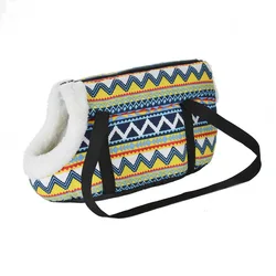 Cozy Soft Pet Carrier Backpack for Small Dogs and Cats - Ideal for Outdoor Travel (Stripe with fur)