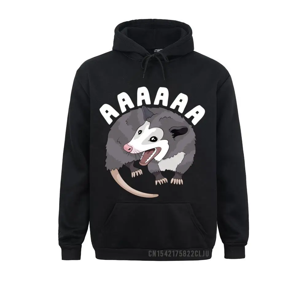 Geek Long Sleeve Hoodies NEW YEAR DAY Brand  Sportswears Men's Sweatshirts AAAAAA Screaming Opossum Stressed Possum Funny Dank Meme Long Sleeve T-Shirt__97A3605 AAAAAA Screaming Opossum Stressed Possum Funny Dank Meme Long Sleeve T-Shirt__97A3605black