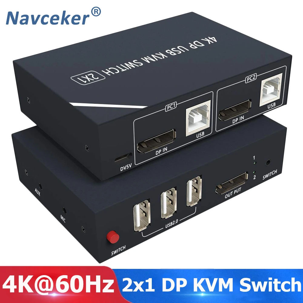 Best 8K Dual Monitor DisplayPort KVM Switch for Gaming