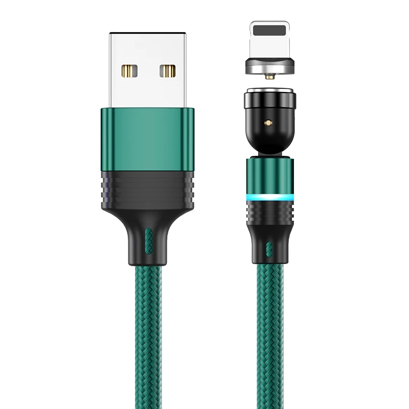 AUFU 540° Rotating Magnetic Charging Cable with USB and Type C Connections