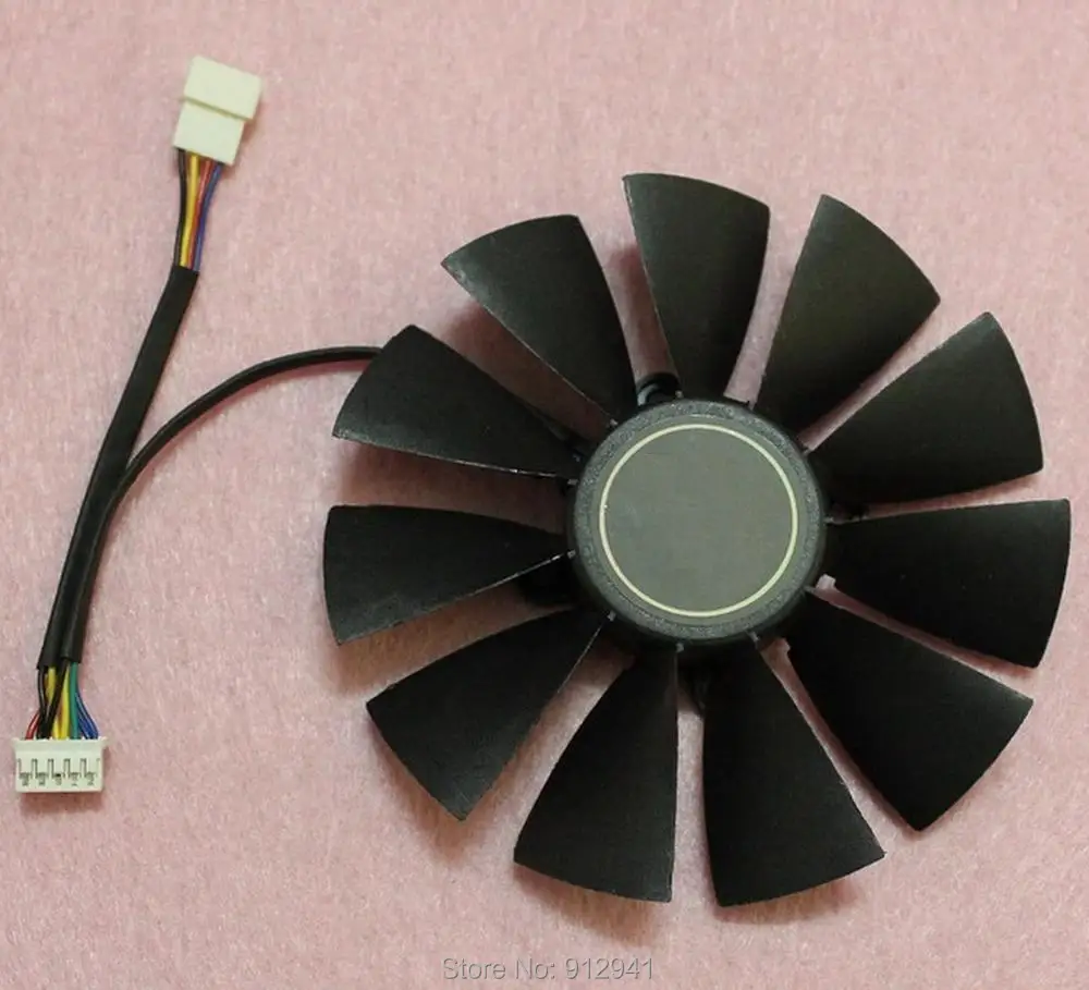 R166b 95 мм T129215SU видеокарта одной замены вентилятора 4x28 12V 0.50A 4 провода 5Pin для ASUS GTX780