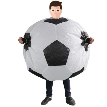 

Inflatable Football Costumes for Adult Soccer Mascot Party Halloween Fancy Dress Carnival Purim Foot Ball Cosplay Suits K1285 F